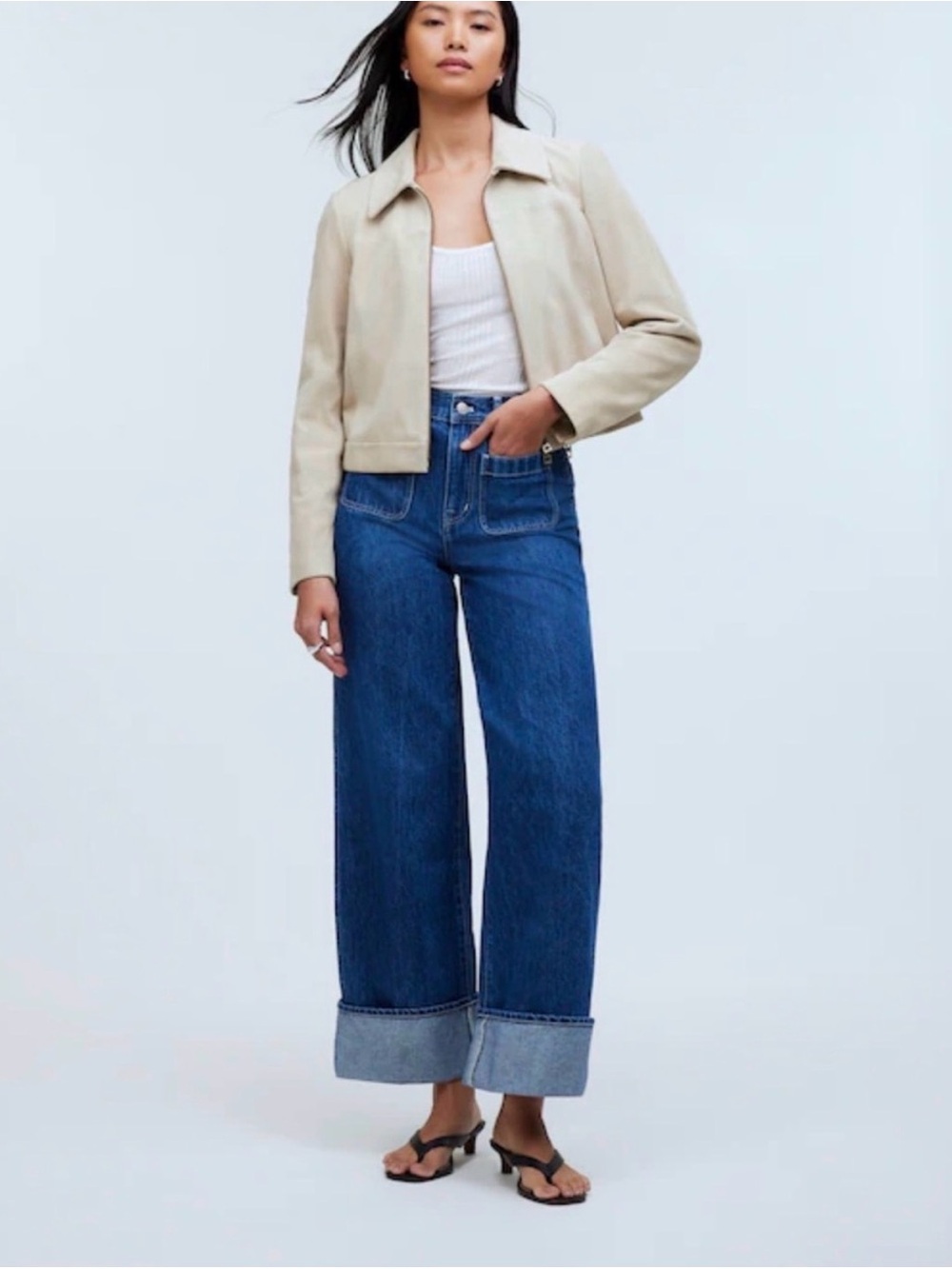 Madewell • Super Wide Leg Cuffed Jeans